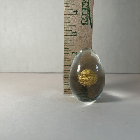 Venini Murano Tapio Wirkkala Gold Yolk Egg Art Glass Sculpture Italy 1968 - Picture 8 of 9